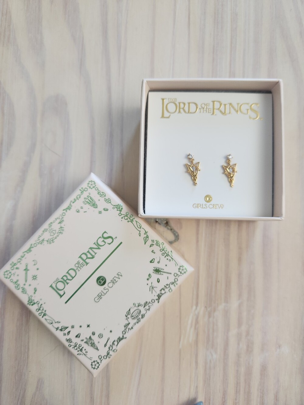Girls Crew The Lord of the Rings Elven Dangle Gold Earrings